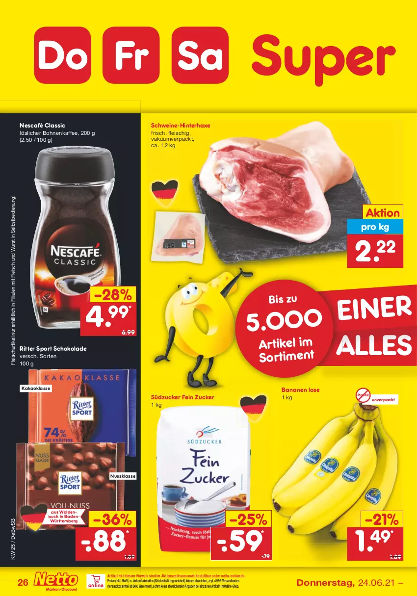 Aktueller Prospekt Netto Marken-Discount - Filial Angebote - von 21.06 bis 26.06.2021 - strona 28