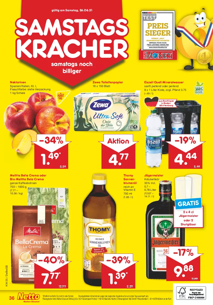 Aktueller Prospekt Netto Marken-Discount - Filial Angebote - von 21.06 bis 26.06.2021 - strona 38