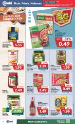 Gazetka promocyjna Combi - Prospekte - Gazetka - ważna od 10.06 do 10.06.2023 - strona 18 - produkty: angebot, angebote, beutel, bio, böklunder, eis, erde, feinkost, flasche, frankfurter, homann, honig, ketchup, knorr, knorr fix, Kühne, nudel, nudeln, Nudossi, reis, sauce, saucen, Schwartau, Spezi, Ti, tomate, tomaten, tomatenketchup, Töpfchen, usb, wiener, würstchen, Yum Yum, ZTE