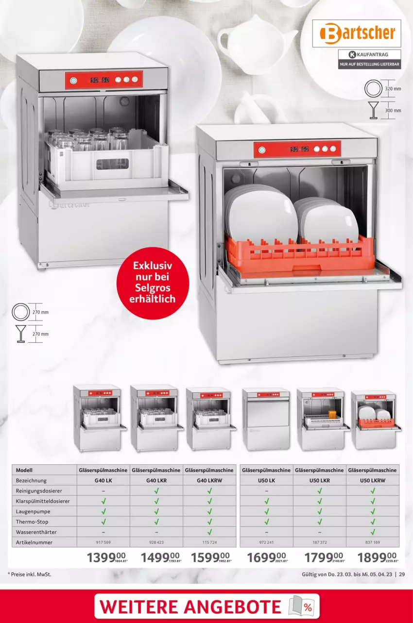 Aktueller Prospekt Selgros - Gastronomie - von 23.03 bis 05.04.2023 - strona 29 - produkty: angebot, angebote, dell, eis, Gläser, LG, Mode, Reinigung, reis, spülmittel, Ti, wasser, wasserenthärter, Yo