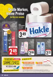 Gazetka promocyjna Edeka - Angebote der Woche - Gazetka - ważna od 23.09 do 23.09.2023 - strona 20 - produkty: aktionspreis, arla, beko, deka, eis, ente, flasche, Guhl, Haarlack, haarspray, hakle, hakle toilettenpapier, hyaluron, lack, leine, Lusti, nivea, oder schaumfestiger, papier, reis, schaumfestiger, Schleich, shampoo, shampoo oder spülung, spülung, Taft, Ti, toilettenpapier