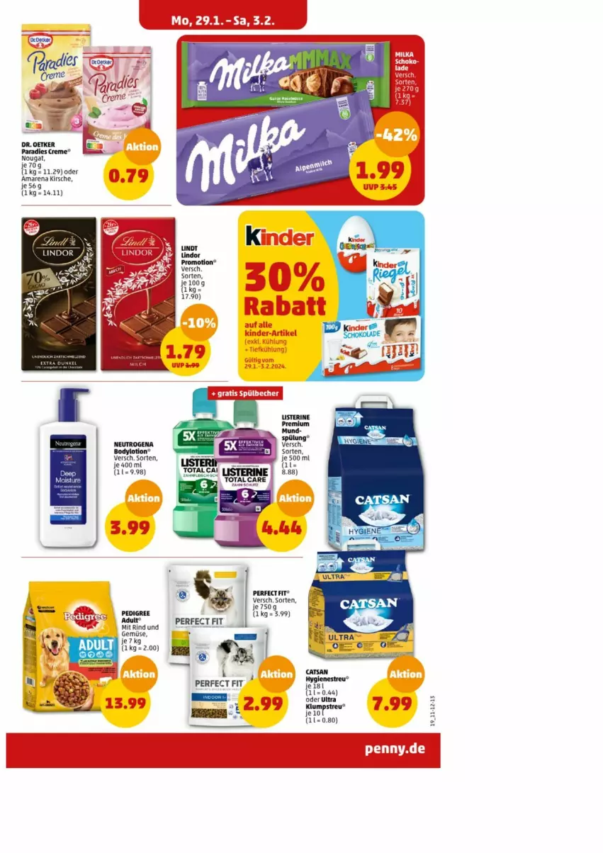 Aktueller Prospekt Penny - Prospekte - von 30.01 bis 03.02.2024 - strona 19 - produkty: body, bodylotion, kirsch, kirsche, klumpstreu, Lotion, neutrogena, pedigree, Perfect Fit, Ti