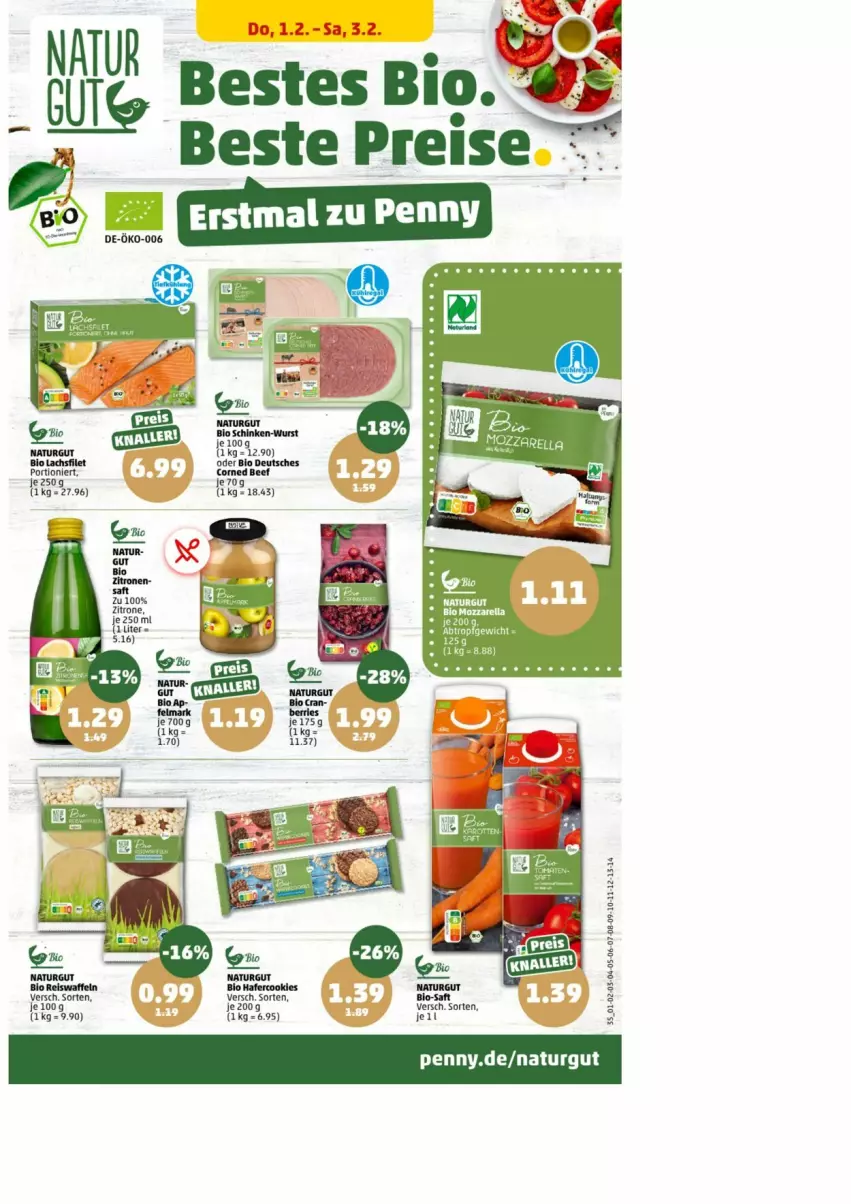 Aktueller Prospekt Penny - Prospekte - von 30.01 bis 03.02.2024 - strona 35 - produkty: beef, bio, corned beef, eis, eiswaffeln, filet, lachs, lachsfilet, natur, reis, Reiswaffeln, Ti, waffeln