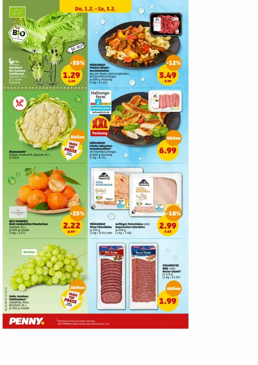 Aktueller Prospekt Penny - Prospekte - von 30.01 bis 03.02.2024 - strona 36 - produkty: bacon, geschnetzeltes, Käse, regal, salami, Schal, Schale, Zelt