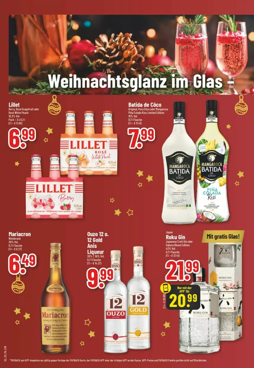 Aktueller Prospekt Trinkgut - Prospekte - von 21.12 bis 27.12.2025 - strona 12 - produkty: angebot, angebote, batida, eis, flasche, liqueur, mariacron, payback, reifen, reis, Ria, Ti, wein, weinbrand