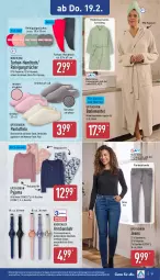 Gazetka promocyjna Aldi Nord - Von Montag - Gazetka - ważna od 21.02 do 21.02.2026 - strona 24 - produkty: aldi, Armband, Armbanduhr, axe, Bad, Bademantel, Bau, baumwolle, decksohle, dell, edelstahl, Elan, garnitur, gin, handtuch, jeans, Mantel, Mode, Pantoffeln, Pyjama, reifen, reine baumwolle, Reinigung, reinigungstücher, rel, Ria, rwe, Ti, tuc, tücher, uhr, up2fashion, wasser, wolle, ZTE