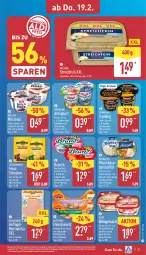 Gazetka promocyjna Aldi Nord - Von Montag - Gazetka - ważna od 21.02 do 21.02.2026 - strona 30 - produkty: almighur, almighurt, aufstrich, bavaria blu, Becher, beere, bergader, brot, brotaufstrich, dell, ehrmann, ehrmann almighurt, eis, erdbeere, fleisch, fleischwurst, frucht, fruchtjoghurt, Geflügel, Geflügel-Fleischwurst, gin, gutfried, heidelbeere, ilag, joghur, joghurt, karamell, kartoffel, kartoffelsalat, Käse, kirsch, knoblauch, kräuter, leerdammer, milch, milchreis, mit knoblauch, mortadella, Müller, nuss, paprika, peperoni, Peroni, Popp, pudding, reis, Ria, salat, salz, schoko, Spezi, Ti, weichkäse, wurst, ZTE, zucker