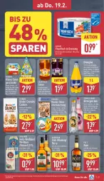 Gazetka promocyjna Aldi Nord - Von Montag - Gazetka - ważna od 21.02 do 21.02.2026 - strona 32 - produkty: almare, aufstrich, bier, cookie, cookies, dressing, eis, elle, ferrero, fisch, flasche, fleisch, frucht, fruchtaufstrich, fruchtfleisch, fruchtsaft, gelee, getränk, gin, grandessa, Hefe, holunder, irish whiskey, keks, kekse, kilbeggan, Kinder, leine, mit gemüse, orangina, Paula, paulaner, rum, saft, teller, thomas henry, thunfisch, Ti, tonic, tonic water, whiskey, Wild, wild berry, zitrone, ZTE, zucker