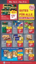 Gazetka promocyjna Aldi Nord - Von Montag - Gazetka - ważna od 21.02 do 21.02.2026 - strona 9 - produkty: aldi, alkohol, auer, bahlsen, Bau, Bauer, beutel, bohne, bohnen, bolognese, brot, chili, comtess, Dr. Oetker, eintopf, eis, elle, espresso, filterkaffee, fleisch, hühner, instantkaffee, jacobs, jacobs krönung, kaffee, knorr, knorr fix, korn, Kornbrot, kuchen, Ländertee, leine, limo, linsen, nudel, paprika, pflaume, reis, sauce, schnitten, Schwarzbrot, tee, teller, Ti, topf, vollkornbrot, zitrone