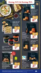 Gazetka promocyjna AldiSud - NÄCHSTE WOCHE - Gazetka - ważna od 19.11 do 19.11.2022 - strona 9 - produkty: alle artikel ohne dekoration, brötchen, butter, dekoration, eis, erde, Florentiner, gin, gnocchi, kakao, kuchen, mandel, mandeln, mehl, mozzarella, pesto, reis, rel, Ria, schoko, schokolade, schokoladen, Spezi, Ti, tomate, Trüffel, ZTE