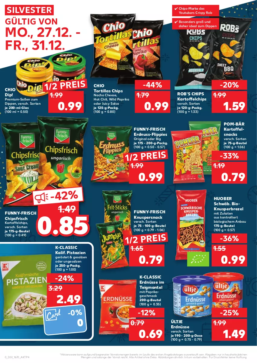 Aktueller Prospekt Kaufland - von 27.12 bis 31.12.2021 - strona 8 - produkty: angebot, Bau, beutel, bio, brezel, chili, chips, chipsfrisch, dip, eis, erdnuss, erdnüsse, flippies, funny-frisch, gin, hot chili, huober, kartoffel, kartoffelchips, mac, Mantel, mit paprika, nacho, nacho cheese, nuss, paprika, pistazien, pom-bär, reis, Salsa, salz, snack, snacks, Soße, Ti, tortilla, tortillas, trolli, ültje, ültje erdnüsse, Wild, wild paprika, Yo, ZTE