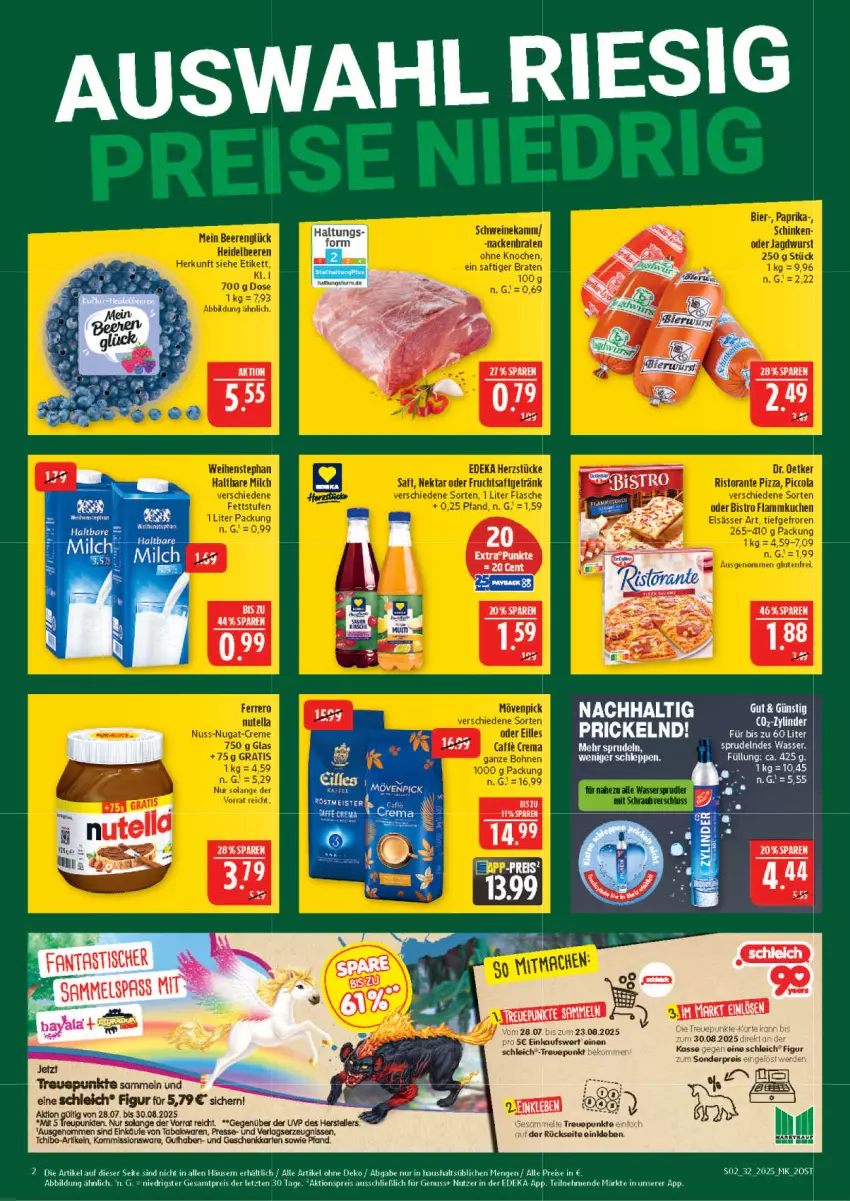 Aktueller Prospekt Marktkauf - Prospekt - von 03.08 bis 09.08.2025 - strona 2 - produkty: aktionspreis, asti, deka, eis, elle, fanta, korn, nuss, reis, Schleich, Tchibo, teller, Ti, tisch, Yo, ZTE