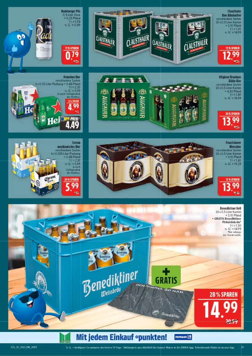 Aktueller Prospekt Marktkauf - Prospekt - von 03.08 bis 09.08.2025 - strona 25 - produkty: Benediktiner, decke, deka, picknickdecke, Ti