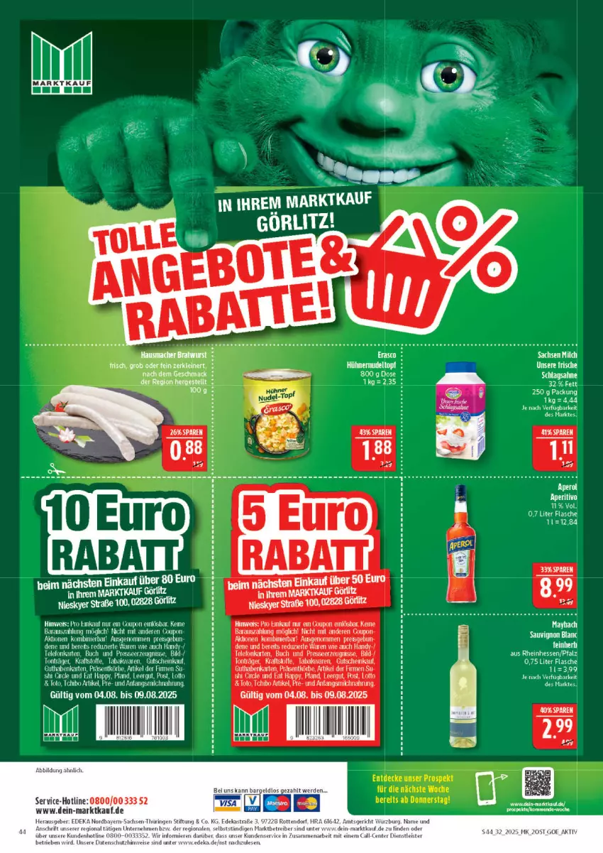 Aktueller Prospekt Marktkauf - Prospekt - von 03.08 bis 09.08.2025 - strona 44 - produkty: buch, coupon, deka, eis, elle, ente, erde, flasche, guthabenkarte, gutschein, Handy, hühner, kraft, leine, milch, nudel, reis, ring, sac, sauvignon, sauvignon blanc, Tchibo, telefon, Ti, topf