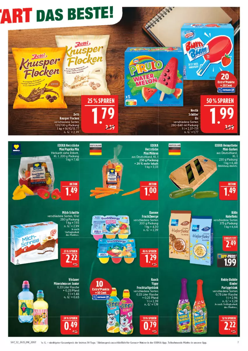 Aktueller Prospekt Marktkauf - Prospekt - von 03.08 bis 09.08.2025 - strona 7 - produkty: aktionspreis, Alwa, danone, deka, eier, eis, flasche, mineralwasser, nuss, Rauch, reis, Thea, Ti, wasser, ZTE