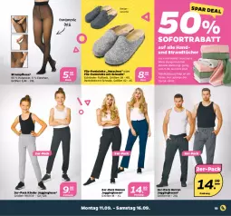 Gazetka promocyjna Netto - Woche 37 - Gazetka - ważna od 16.09 do 16.09.2023 - strona 19 - produkty: bett, elle, ente, gin, hose, hosen, Jogginghose, Jogginghosen, Kinder, Kinder Jogginghose, LG, pantolette, Ria, rum, sofortrabatt, Strumpfhose, Ti, tücher