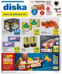 Gazetka promocyjna Diska - Prospekte - Gazetka - ważna od 10.06 do 10.06.2023 - strona 1 - produkty: aktionspreis, angebot, angebote, Bebe, bier, butter, dallmayr, deka, eis, elle, filet, gutschein, hasseröder, Heu, irische butter, kaffee, LG, milka, milka schokolade, reis, rispentomaten, schoko, schokolade, schwein, schweine, Sport, Ti, tomate, tomaten, wein, weine, ZTE