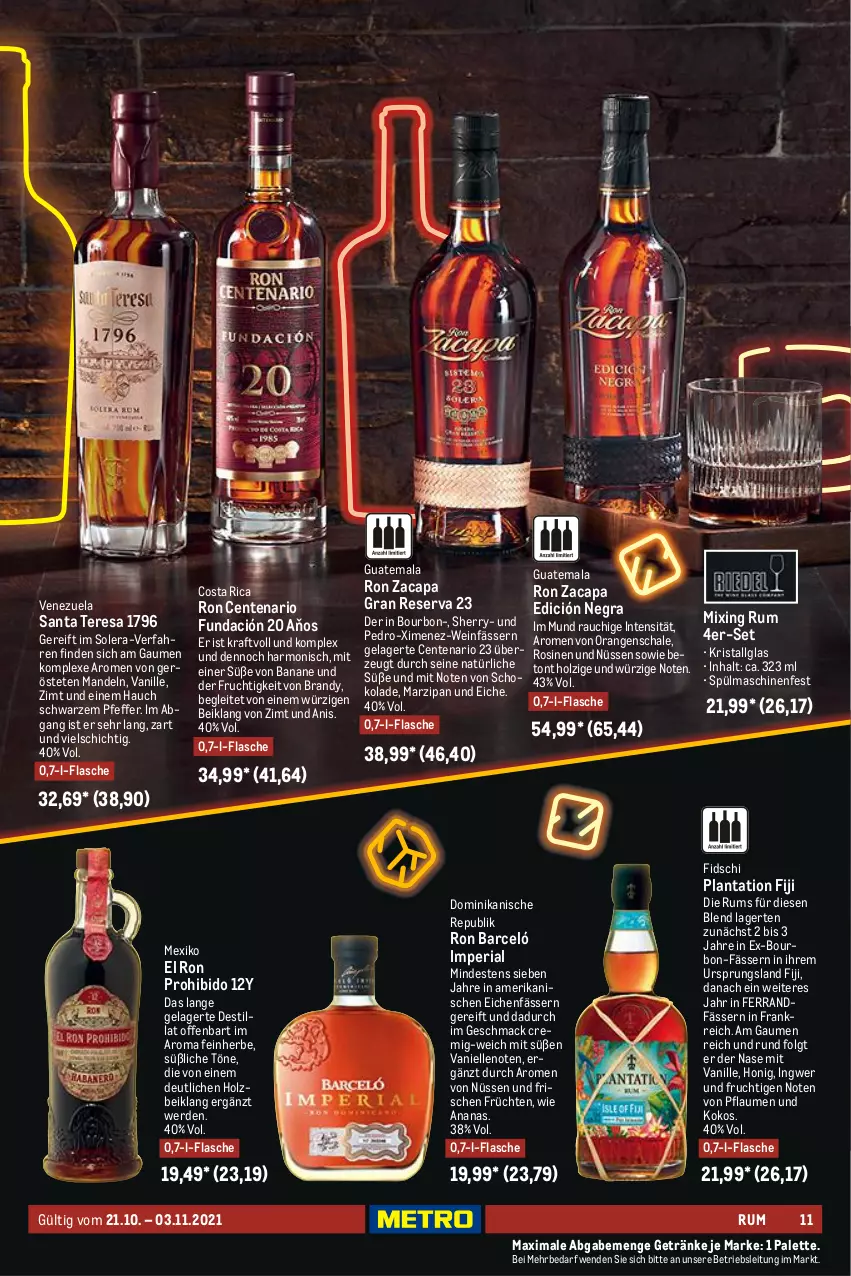 Aktueller Prospekt Metro - Whisky & Rum Spezial - von 21.10 bis 03.11.2021 - strona 11