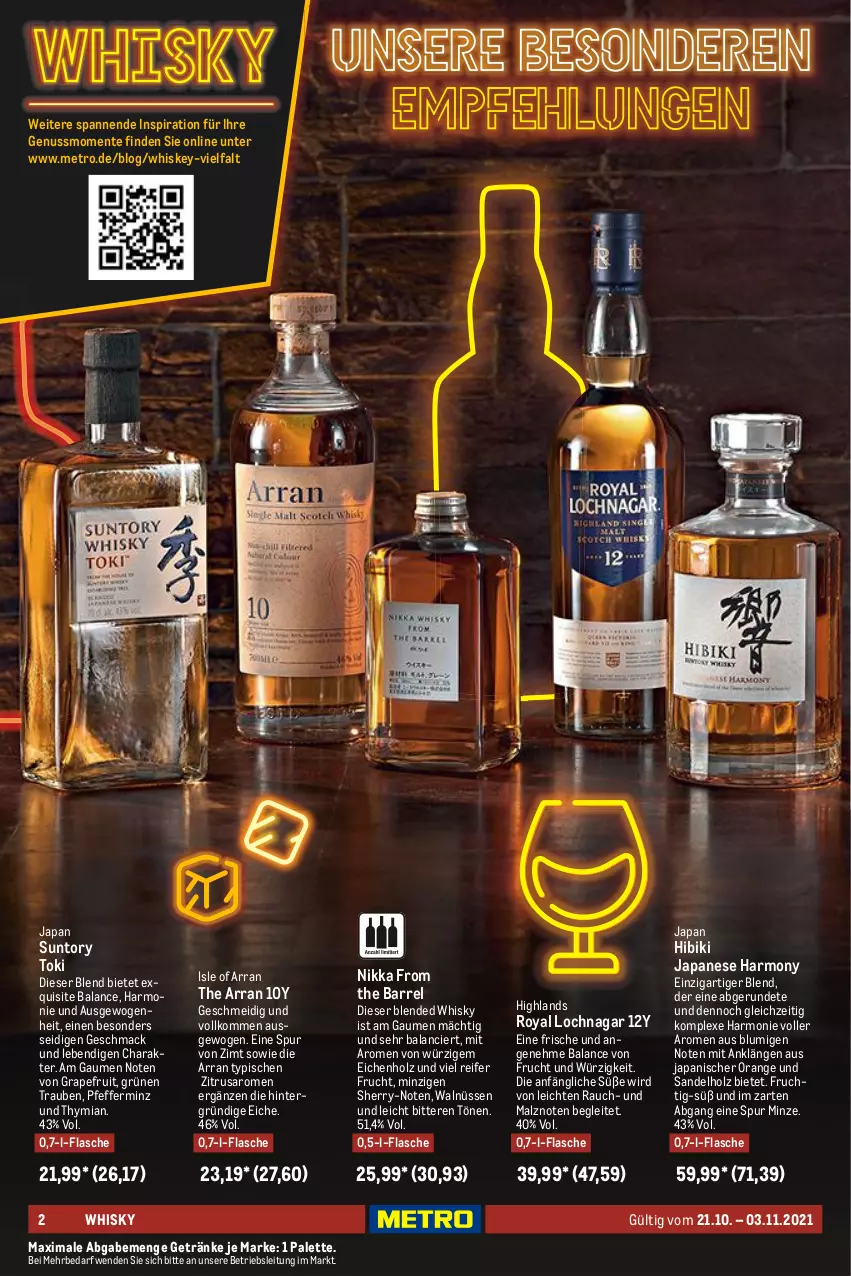 Aktueller Prospekt Metro - Whisky & Rum Spezial - von 21.10 bis 03.11.2021 - strona 2