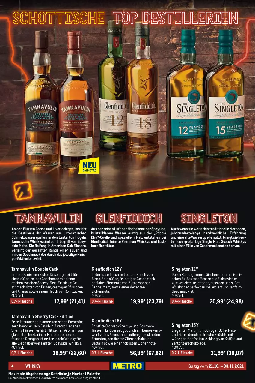 Aktueller Prospekt Metro - Whisky & Rum Spezial - von 21.10 bis 03.11.2021 - strona 4