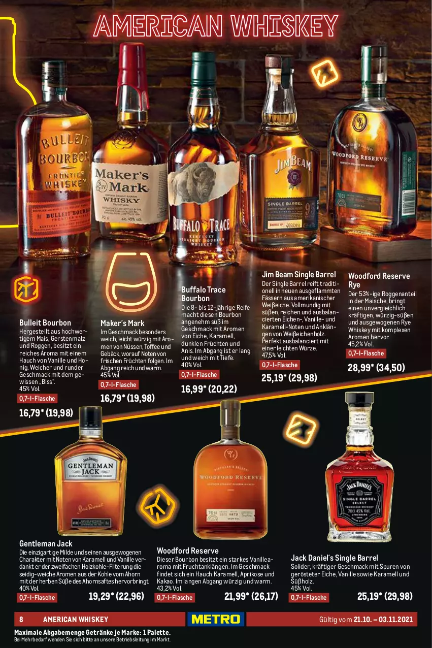 Aktueller Prospekt Metro - Whisky & Rum Spezial - von 21.10 bis 03.11.2021 - strona 8