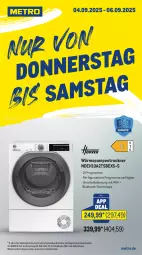 Gazetka promocyjna Metro - App Deals - Gazetka - ważna od 06.09 do 06.09.2025 - strona 3 - produkty: elle, Metro, teller, Ti, Trockner, wärmepumpentrockner