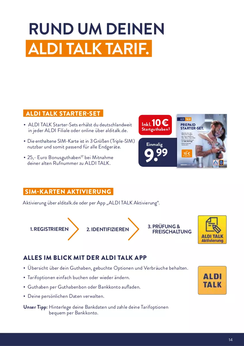 Aktueller Prospekt Aldi Nord - Aldi-Talk - von 26.07 bis 31.07.2021 - strona 14