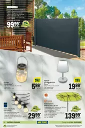 Gazetka promocyjna Metro - Garten Spezial - Gazetka - ważna od 04.05 do 04.05.2022 - strona 4 - produkty: apfel, Dekoleuchte, dimmer, eis, Garten, Kette, Lampe, LED Lichterkette, leds, Leuchte, LG, lichterkette, natur, reis, Ria, Seitenmarkise, sonnenschirm, Ti, tisch, tischleuchte, wasser