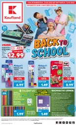 Gazetka promocyjna Kaufland - Kaufland - Gazetka - ważna od 13.09 do 13.09.2023 - strona 1 - produkty: angebot, angebote, buntstifte, decke, Füllhalter, gin, Holz, jumbo, papier, stifte, textmarker, Ti, Tintenlöscher, ZTE