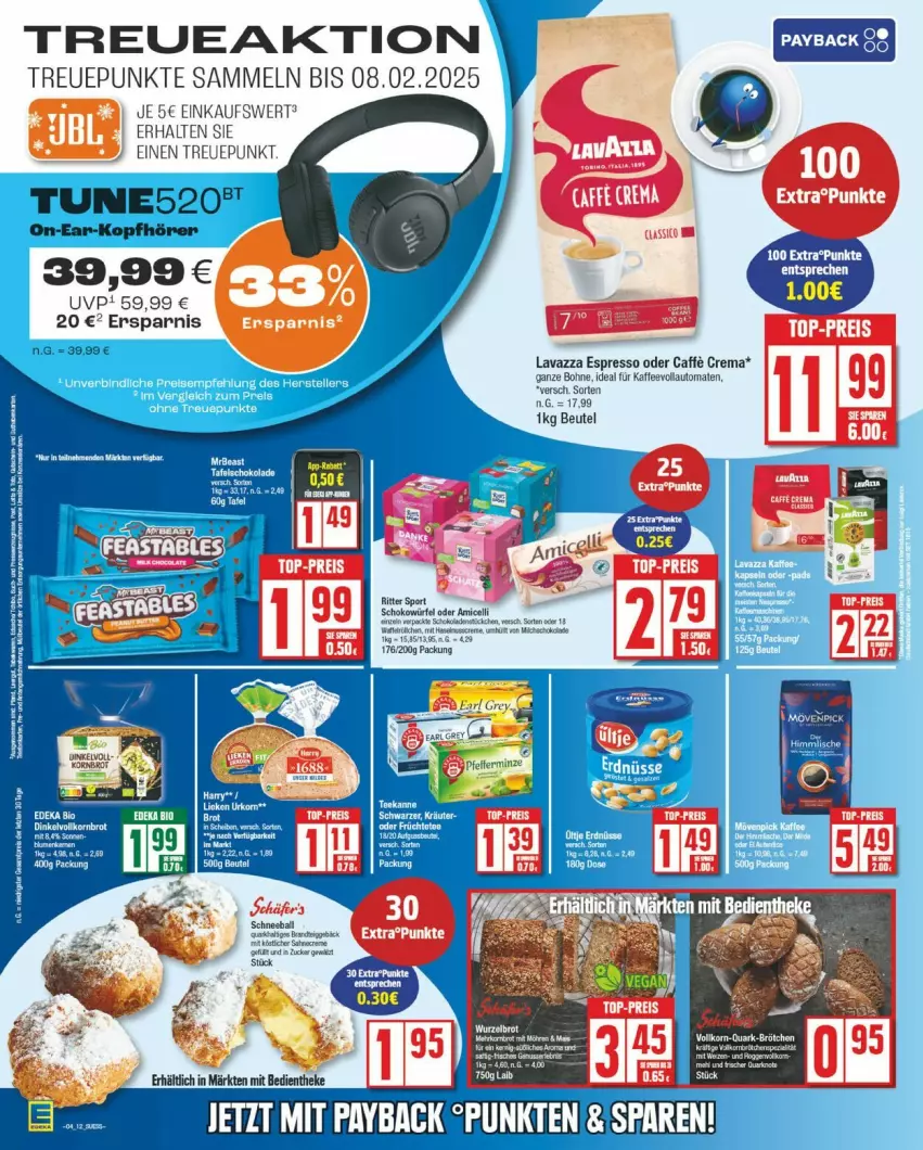 Aktueller Prospekt Edeka - Prospekte - von 20.01 bis 25.01.2025 - strona 16 - produkty: auto, beutel, bohne, caffe, espresso, espresso oder, kaffee, kaffeevollautomat, kaffeevollautomaten, kopfhörer, lavazza, Ti, tomate, tomaten, vollautomaten