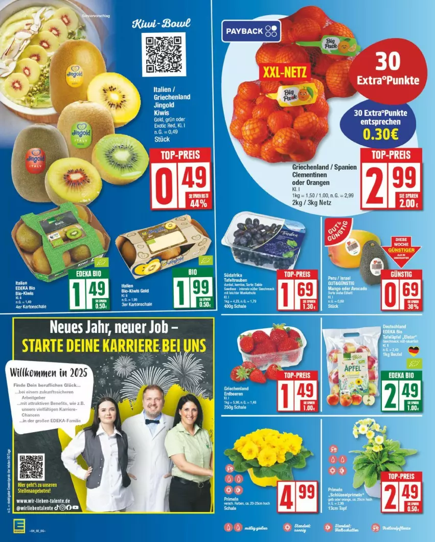 Aktueller Prospekt Edeka - Prospekte - von 20.01 bis 25.01.2025 - strona 6 - produkty: clementinen, eis, ente, orange, orangen, reis, Ti, top-preis