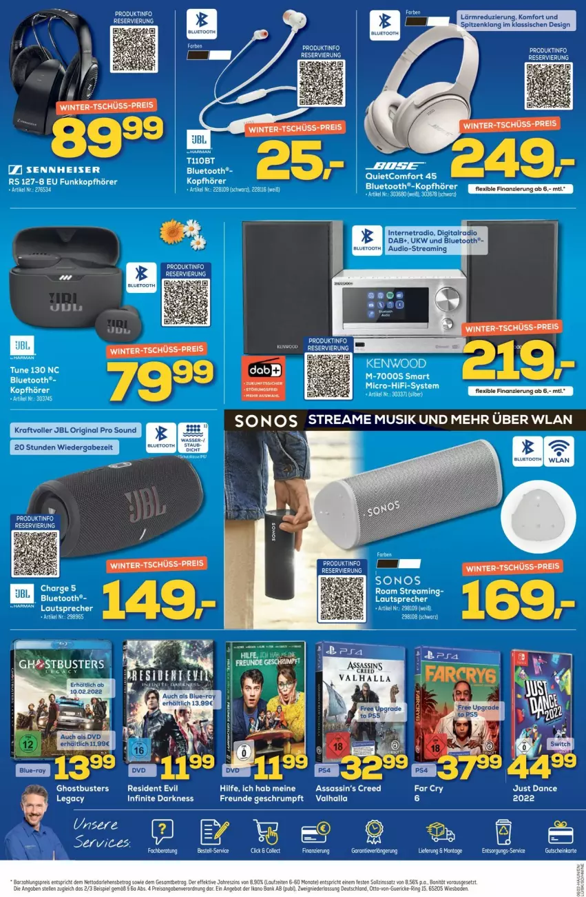 Aktueller Prospekt Euronics - Prospekte - von 09.02 bis 16.02.2022 - strona 4 - produkty: angebot, Bank, eis, gin, gutschein, jbl, kraft, lautsprecher, Radio, reis, sennheiser, Sonos, tee, Ti