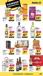 Gazetka promocyjna Netto - Woche 13 - Gazetka - ważna od 01.04 do 01.04.2023 - strona 25 - produkty: alkohol, bier, bio, bohne, bohnen, chardonnay, cola, dallmayr, eier, eierlikör, früchte, Geschenkbox, jack daniel, jack daniels, kleiner klopfer, krombache, krombacher, krombacher pils, leine, likör, mais, martini, pils, riesling, snack, Sternburg, störtebeker, Ti, tuc, verpoorten