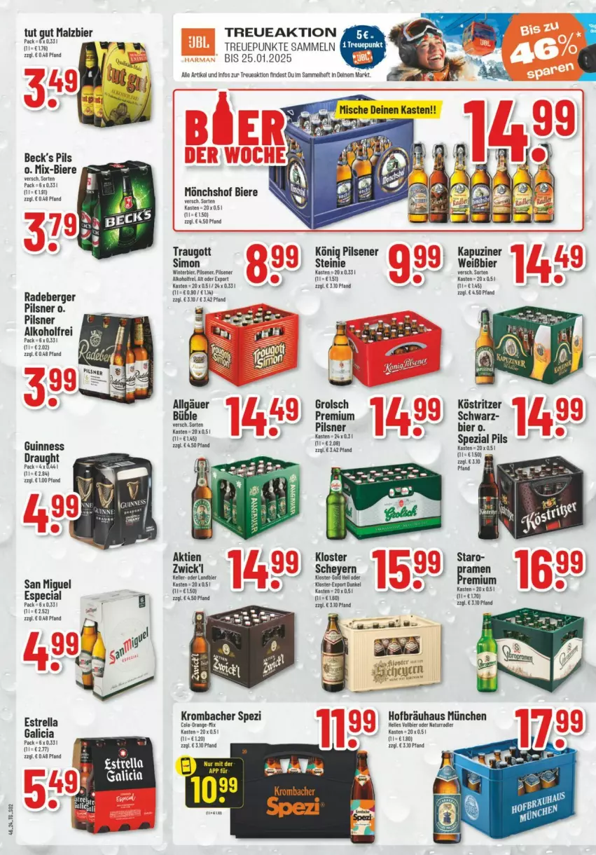 Aktueller Prospekt Trinkgut - Prospekte - von 10.11 bis 16.11.2024 - strona 3 - produkty: alkohol, beck's, Berger, bier, Biere, cola, elle, Guinness, könig pilsener, köstritzer, krombache, krombacher, LG, malz, mönchshof, natur, natura, pils, pilsener, pilsner, radeberger, rel, sim, Spezi, Ti, WICK