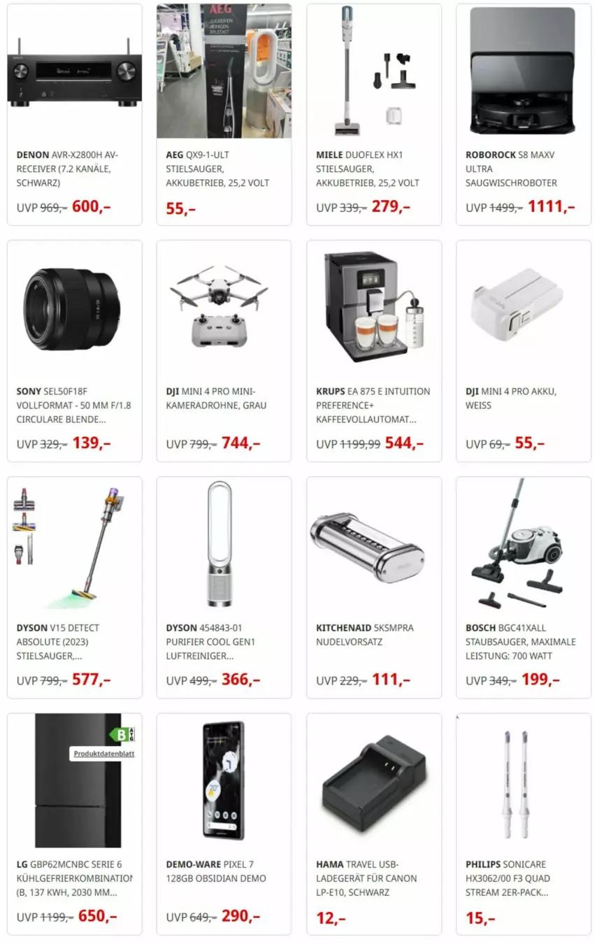 Aktueller Prospekt Media Markt - Prospekte - von 21.08 bis 26.08.2024 - strona 6 - produkty: akku, auto, bosch, canon, DJI, Drohne, Dyson, eis, kaffee, kaffeevollautomat, kamera, KitchenAid, krups, LG, Philips, quad, Receiver, sonicare, sony, staubsauger, Stielsauger, Ti