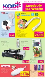 Gazetka promocyjna Kodi - Prospekte - Gazetka - ważna od 23.06 do 23.06.2024 - strona 1 - produkty: akku, angebot, angebote, anzünder, batterie, batterien, beurer, bio, blume, blumen, blumenerde, cocktail, eis, Elektro, elle, erde, Kocher, koffer, piezo-zündung, reis, sekt, teller, Ti, usb, ventilator, wein