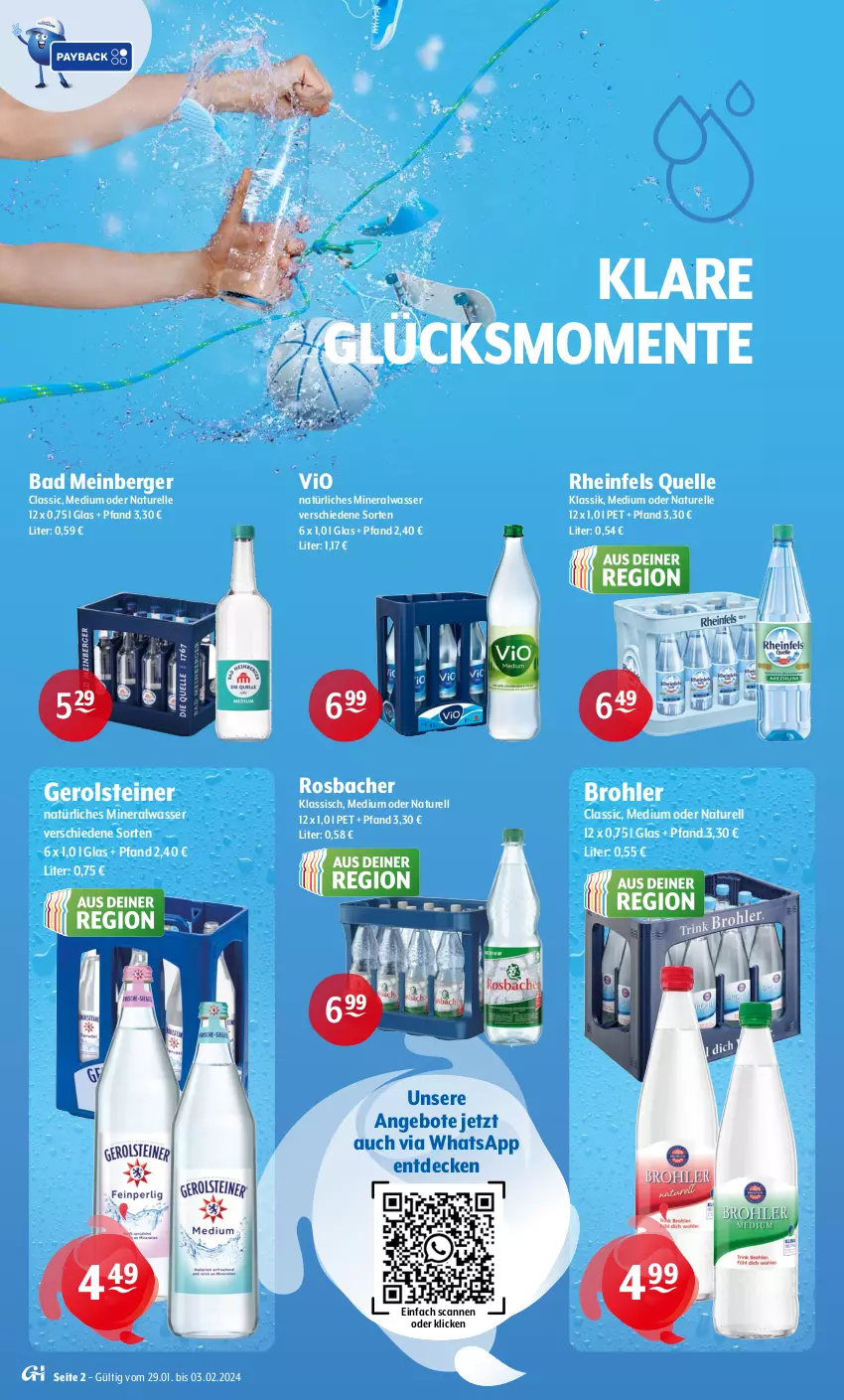 Aktueller Prospekt Getraenke Hoffmann - Prospekte - von 29.01 bis 03.02.2024 - strona 2 - produkty: Alwa, angebot, angebote, apfel, Apfelschorle, Bad, Berger, brause, coca-cola, cola, decke, eis, elle, ente, fassbrause, frucht, gerolsteine, gerolsteiner, gin, ginger, krombache, krombacher, mac, mineralwasser, Mio Mio, natur, natürliches mineralwasser, orange, reis, rel, rheinfels quelle, schorle, Spezi, steiner, thomas henry, Ti, tonic, tonic water, wasser, Wild, wild berry