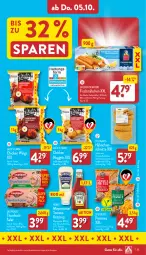 Gazetka promocyjna Aldi Nord - Von Montag - Gazetka - ważna od 07.10 do 07.10.2023 - strona 25 - produkty: Alaska-Seelachs, Alaska-Seelachsfilet, aus der tiefkühlung, beutel, braten, chicken wings, eis, filet, fisch, fischstäbchen, flasche, gouda, heinz, ketchup, kochschinken, lachs, lachsfilet, mayonnaise, nuggets, pommes, pute, reis, salat, saupiquet, schinken, seelachsfilet, thunfisch, Ti, Yo