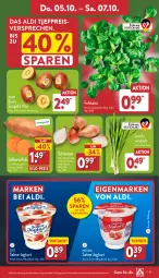 Gazetka promocyjna Aldi Nord - Von Montag - Gazetka - ważna od 07.10 do 07.10.2023 - strona 29 - produkty: aldi, Becher, eis, Elan, feldsalat, joghur, joghurt, kartoffel, kartoffeln, kiwi, reis, sahne, salat, Schal, Schale, Schalotte, Süßkartoffeln, Ti, tiefpreis, vita, zespri, zott, ZTE, zwiebel, zwiebeln