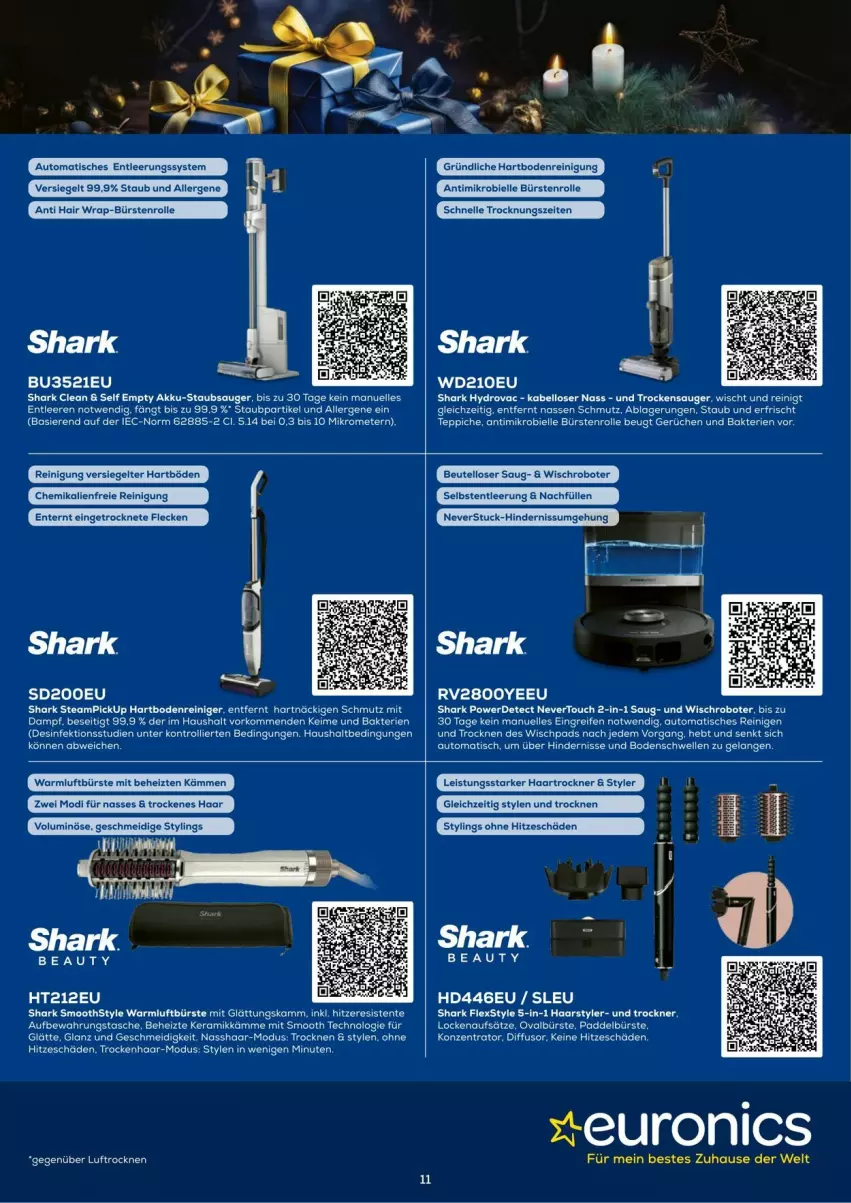 Aktueller Prospekt Euronics - Prospekte - von 03.12 bis 31.12.2024 - strona 11 - produkty: akku, Akku-Staubsauger, auto, beutel, bürste, bürsten, Desinfektion, eis, Elan, elle, ente, erde, haartrockner, HP, reifen, Reinigung, staubsauger, teppich, teppiche, Ti, tisch, Trockensauger, Trockner, trolli, tuc, Warmluftbürste, wrap, ZTE