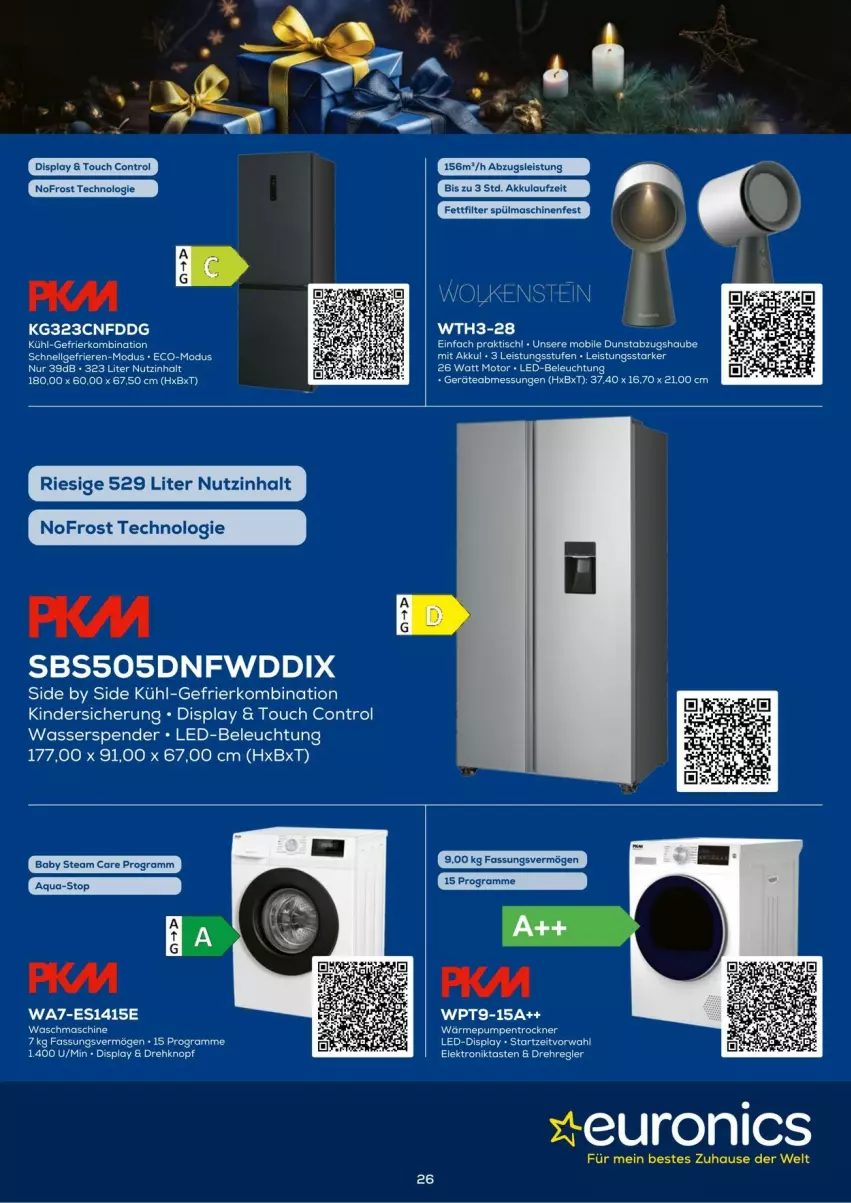 Aktueller Prospekt Euronics - Prospekte - von 03.12 bis 31.12.2024 - strona 26 - produkty: akku, aqua, beleuchtung, eis, Elektro, gefrierkombination, Kinder, kühl-gefrierkombination, led-beleuchtung, LG, spülmaschinen, tee, Ti, wasser