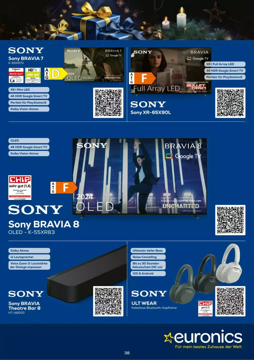 Aktueller Prospekt Euronics - Prospekte - von 03.12 bis 31.12.2024 - strona 38 - produkty: akku, lautsprecher, smart tv, sony, spee, Thea, Ti