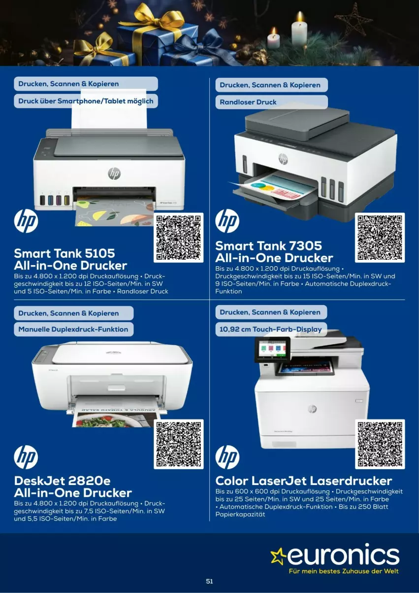 Aktueller Prospekt Euronics - Prospekte - von 03.12 bis 31.12.2024 - strona 51 - produkty: auto, drucker, elle, Laserdrucker, papier, Ti, tisch