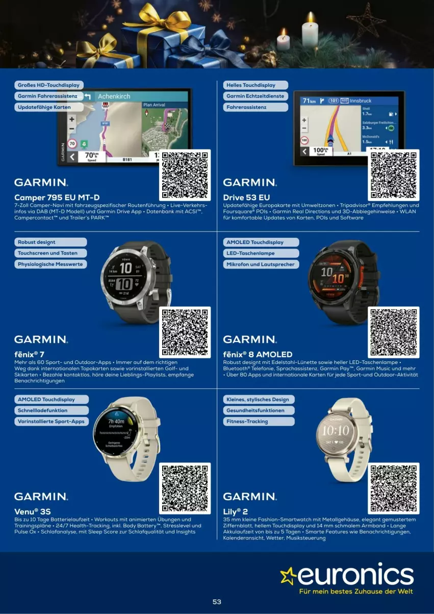 Aktueller Prospekt Euronics - Prospekte - von 03.12 bis 31.12.2024 - strona 53 - produkty: Armband, dell, Dior, disney, edelstahl, eis, elle, ente, garmin, Gesundheit, Kette, Lampe, lautsprecher, leine, LG, Mode, schnellladefunktion, smartwatch, Software, Sport, Tasche, taschen, taschenlampe, tee, telefon, Ti, touchscreen