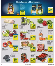 Gazetka promocyjna Diska - Prospekte - Gazetka - ważna od 18.03 do 18.03.2023 - strona 3 - produkty: aktionspreis, beere, beeren, bio, deka, eimer, eis, erdbeere, erdbeeren, heidelbeere, heidelbeeren, kartoffel, kartoffeln, kiwi, mango, Mini-Möhren, möhren, pflaume, pflaumen, radieschen, reis, Romanasalat, salat, Schal, Schale, spargel, speisekartoffeln, tafeläpfel, tafeltrauben, tee, Ti, tomate, tomaten, trauben