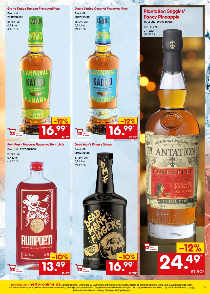 Aktueller Prospekt Netto Marken-Discount - Online-Angebote Juli - von 01.07 bis 31.07.2022 - strona 5 - produkty: angebot, Apple, bestpreis, coconut, eis, gin, likör, ndk, popcorn, reis, rum, Ti, versandkostenfrei, ZTE