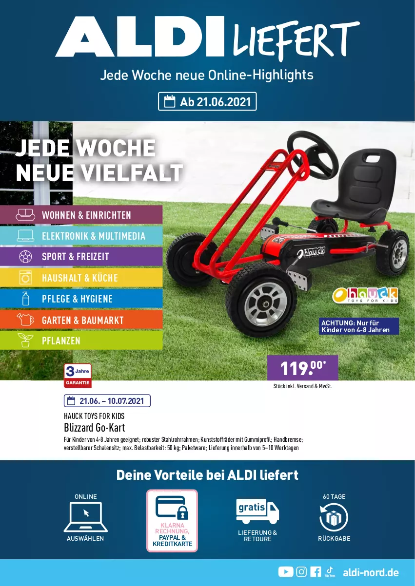 Aktueller Prospekt Aldi Nord - Aldi-Liefert - von 21.06 bis 10.07.2021 - strona 1