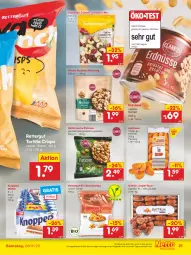 Gazetka promocyjna Netto Marken-Discount - Filial Angebote - Gazetka - ważna od 08.01 do 08.01.2022 - strona 21 - produkty: angebot, aprikose, aprikosen, Berger, bio, Bio-Gemüse, Cashew, chips, cranberry, Datteln, erdnüsse, knoppers, LG, magazin, nuss, pistazien, salz, Schal, Schale, seeberger, Ti, tortilla, usb, ZTE