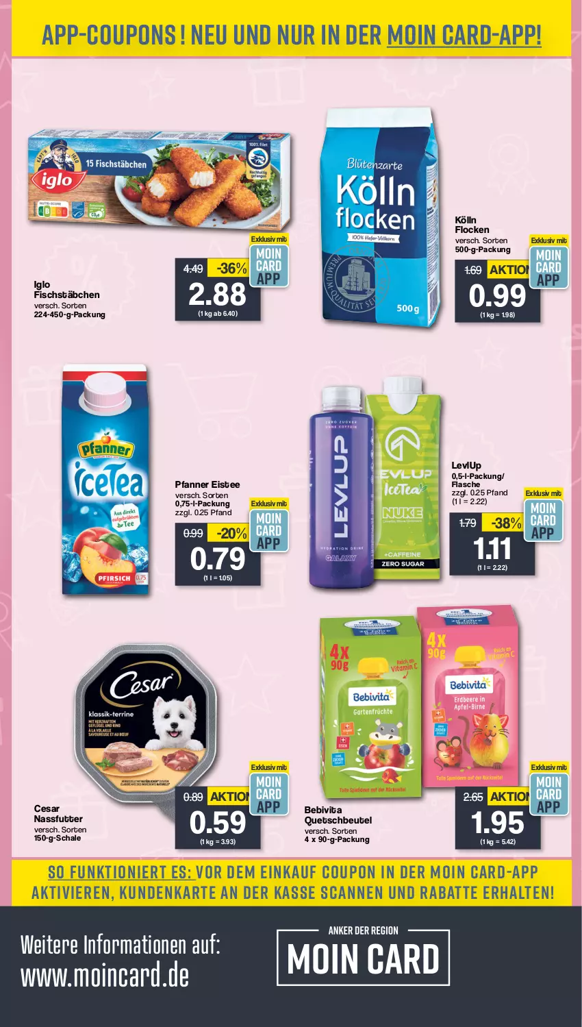 Aktueller Prospekt Famila - Prospekte - von 06.11 bis 11.11.2023 - strona 13 - produkty: bebivita, beutel, coupon, coupons, eis, eistee, fisch, fischstäbchen, flasche, iglo, kölln, nassfutter, pfanne, Pfanner, quetschbeutel, Schal, Schale, tee, Ti, vita