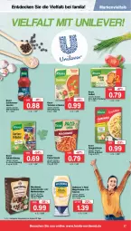 Gazetka promocyjna Famila - Prospekte - Gazetka - ważna od 11.11 do 11.11.2023 - strona 17 - produkty: Becher, beutel, decke, eis, flasche, knorr, knorr pasta, mayonnaise, mehl, mondamin, pasta, pasta snack, reis, Ria, salat, salatkrönung, sauce, saucen, snack, Soße, tomato al gusto, Yo, ZTE